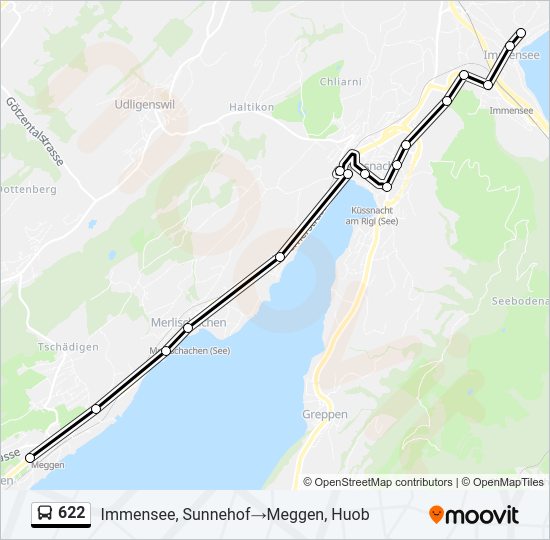 622 Bus Line Map