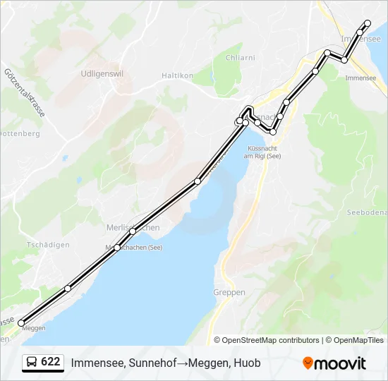 622 Bus Line Map