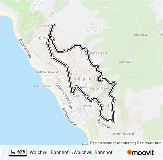 626 Bus Line Map