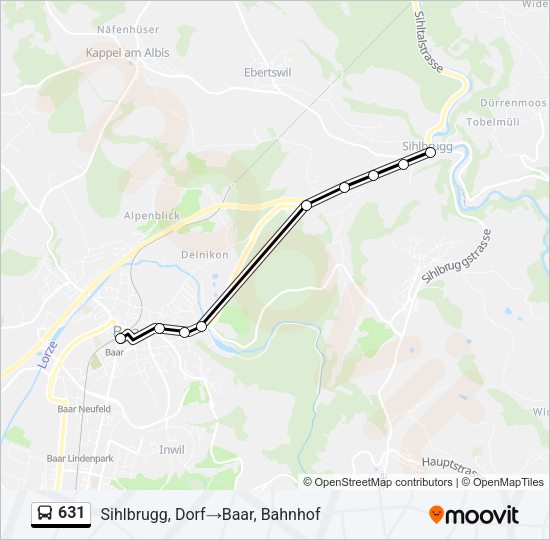 631 Bus Line Map