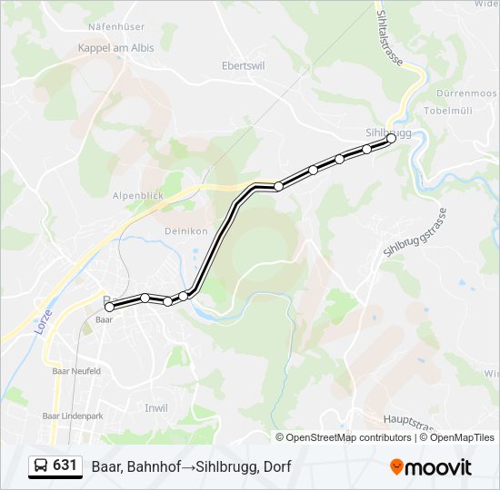 631 Bus Line Map