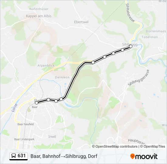 631 Bus Line Map