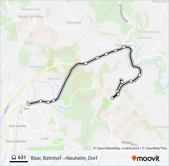 631 Bus Line Map
