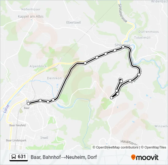 631 Bus Line Map