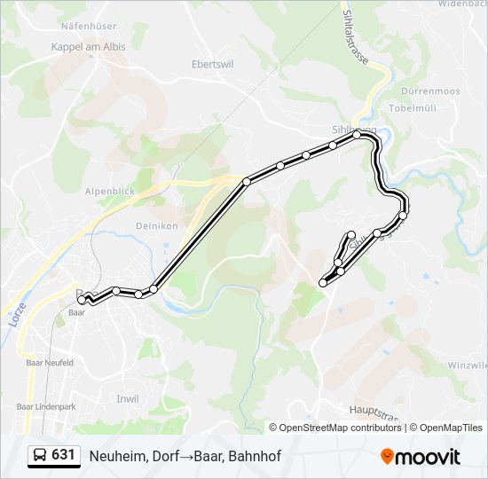 631 Bus Line Map