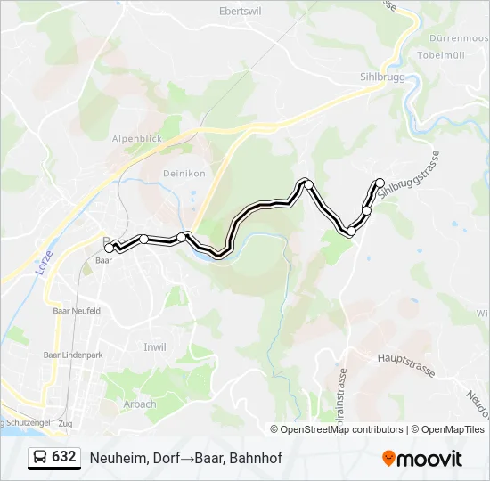 632 Bus Line Map
