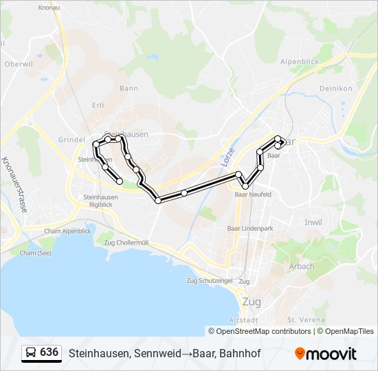 636 Bus Line Map