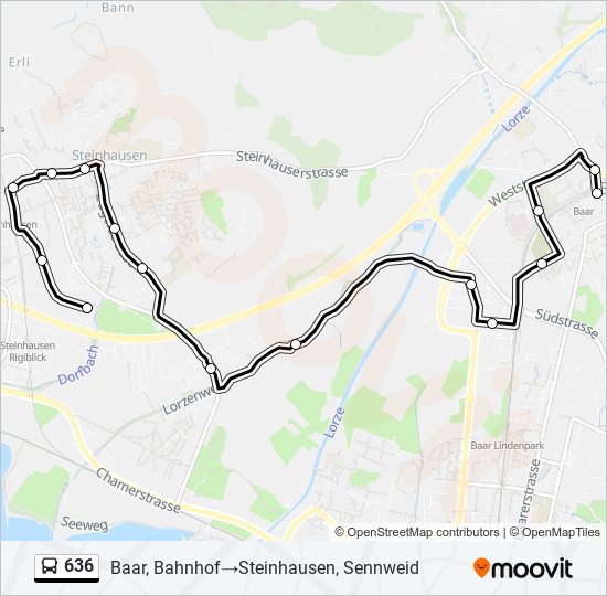 636 Bus Line Map