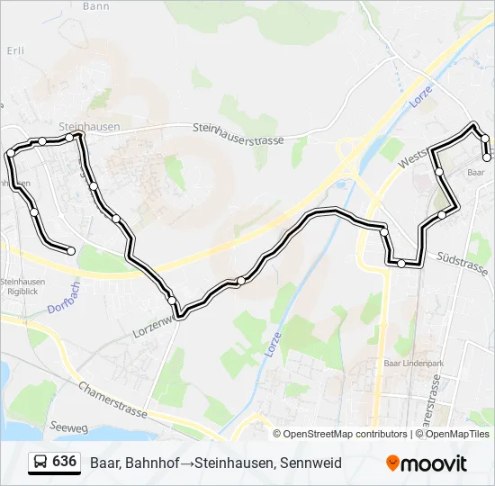 636 Bus Line Map