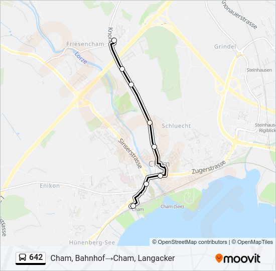 642 Bus Line Map