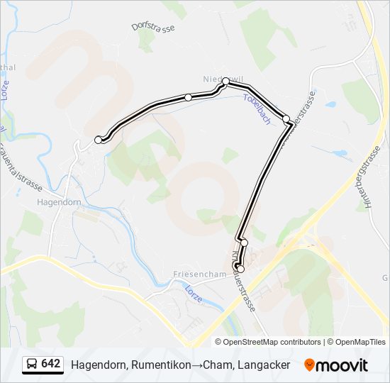 642 Bus Line Map