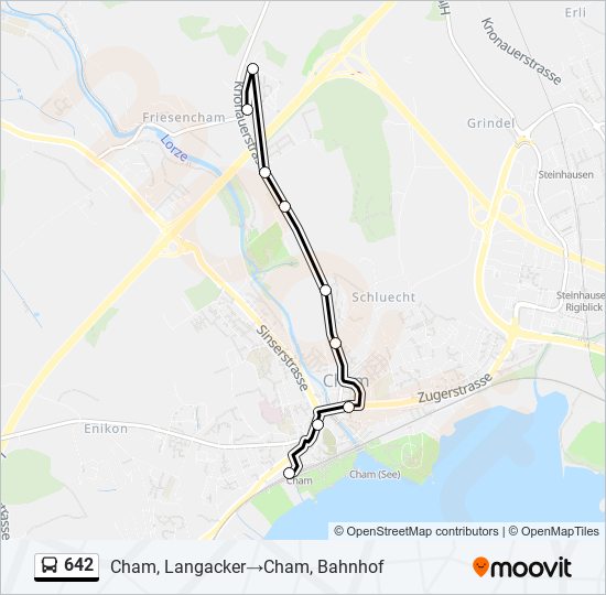 642 Bus Line Map