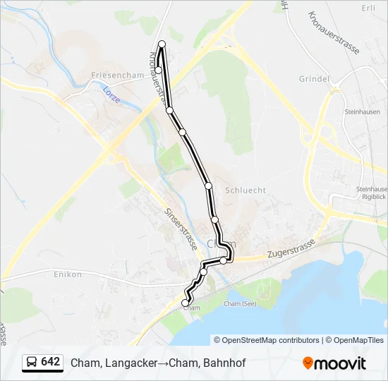 642 Bus Line Map