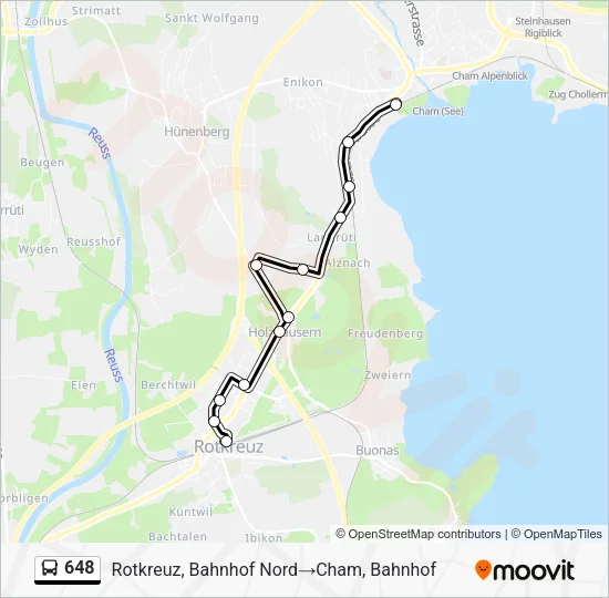 648 Bus Line Map