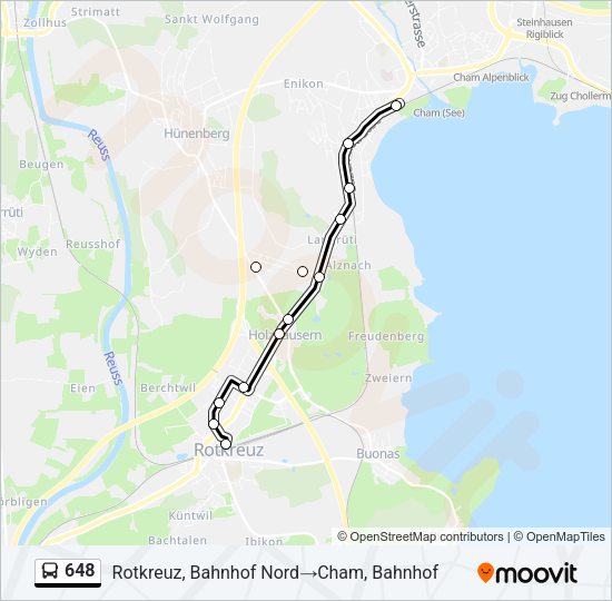 648 Bus Line Map
