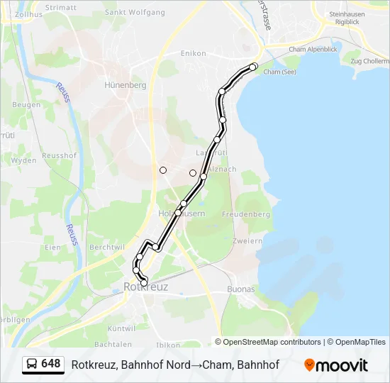 648 Bus Line Map