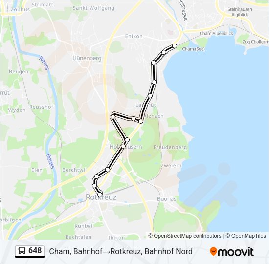 648 Bus Line Map