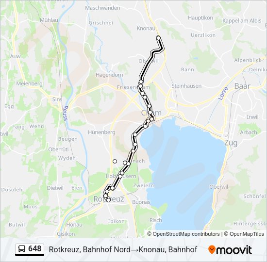 648 Bus Line Map