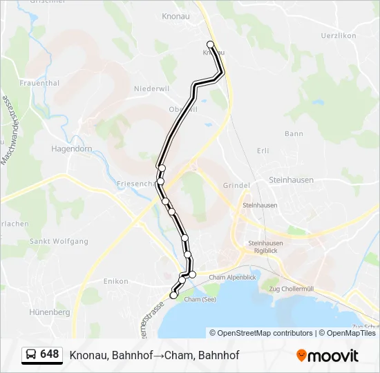 648 Bus Line Map