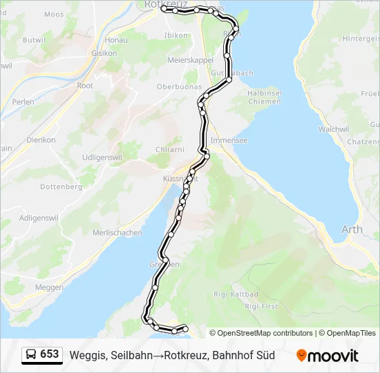 653 Route: Schedules, Stops & Maps - Weggis, Seilbahn‎→Rotkreuz ...