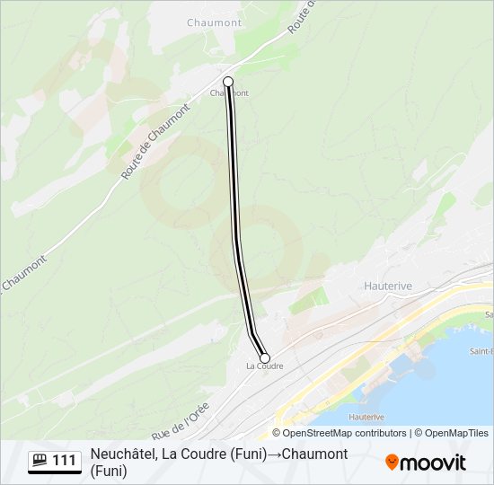 111 Funicular Line Map