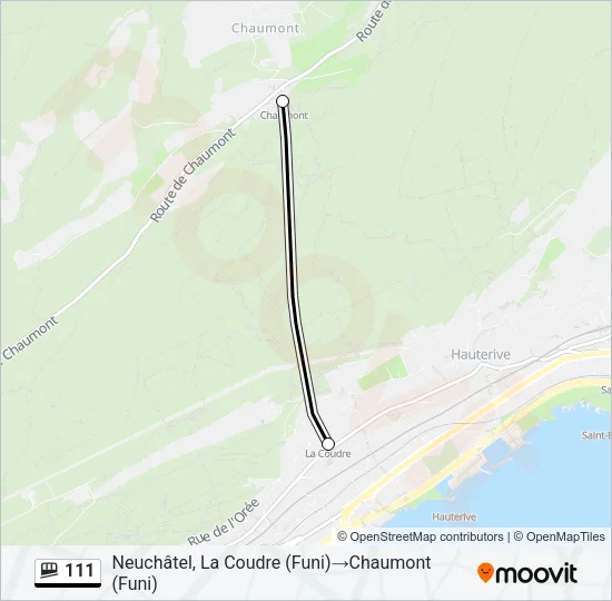 111 Funicular Line Map