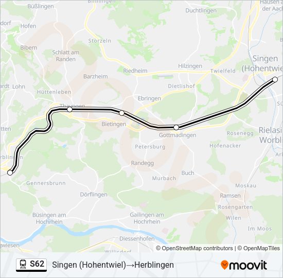 S62 Train Line Map