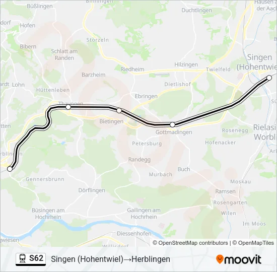 S62 Train Line Map