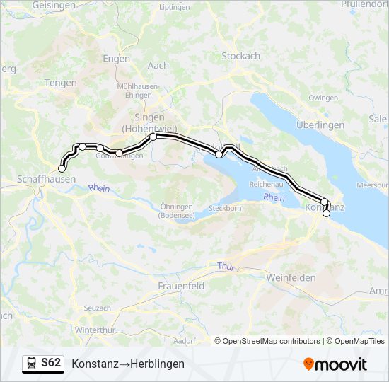 S62 Train Line Map