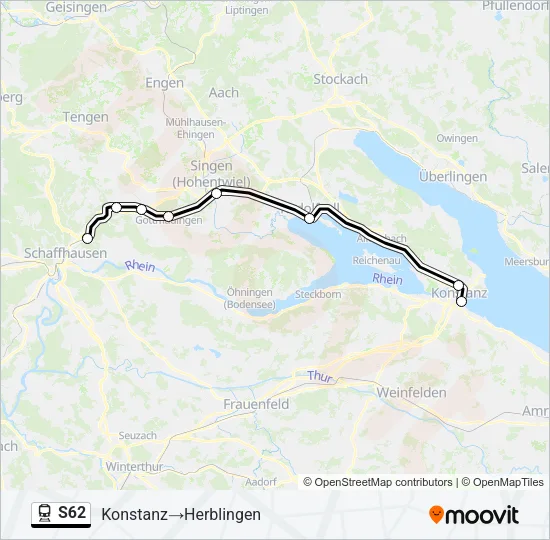 S62 Train Line Map