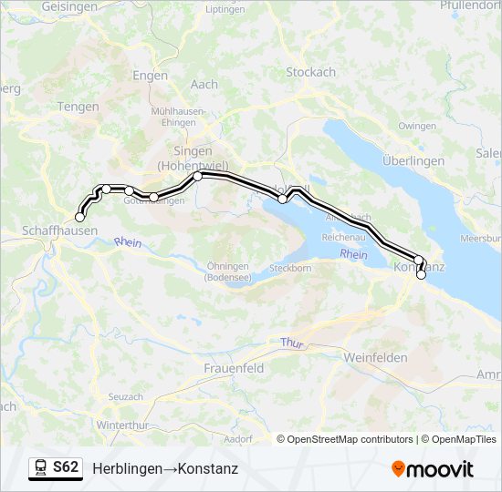S62 Train Line Map