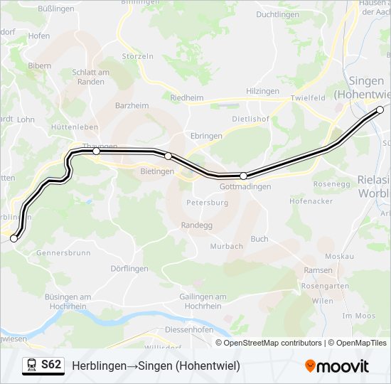 S62 Train Line Map