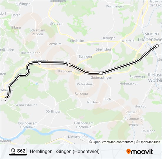 S62 Train Line Map