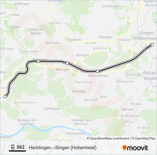 S62 Train Line Map