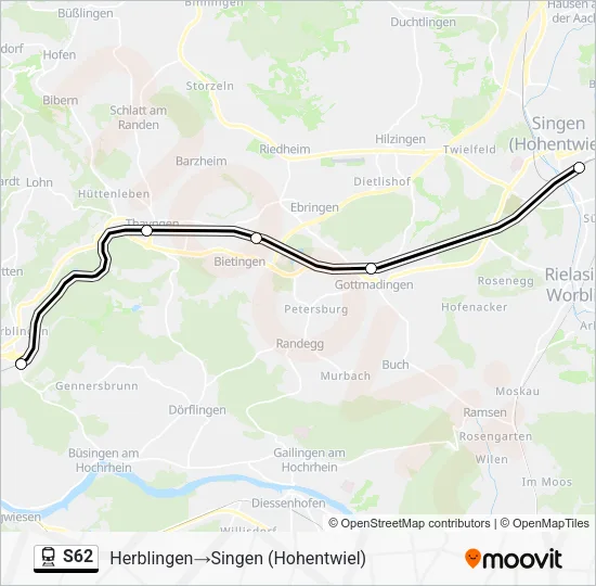 S62 Train Line Map