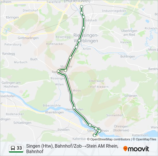 33 Bus Line Map