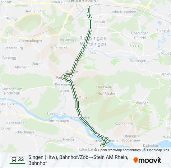 33 Bus Line Map