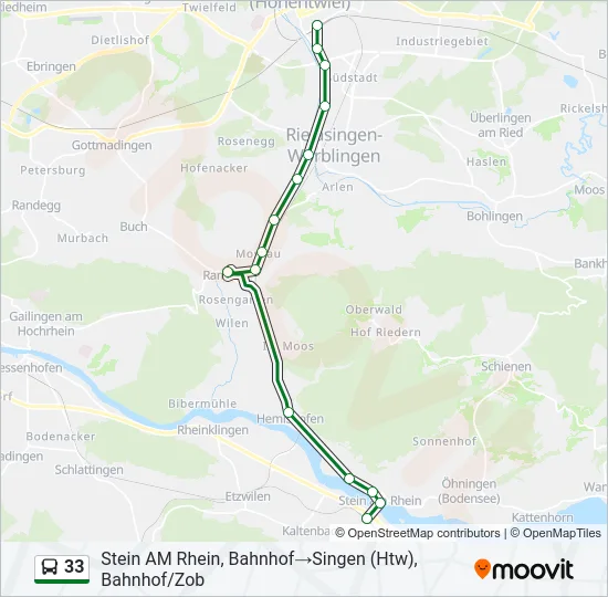 33 Bus Line Map