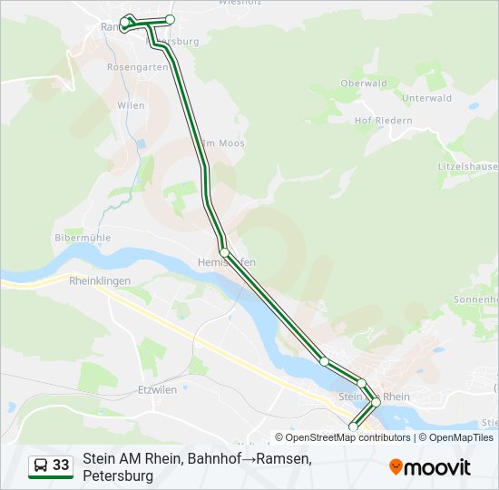 33 Bus Line Map