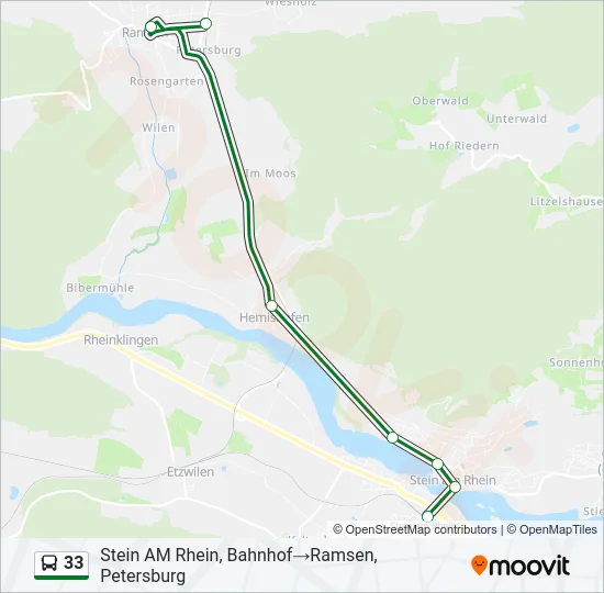 33 Bus Line Map