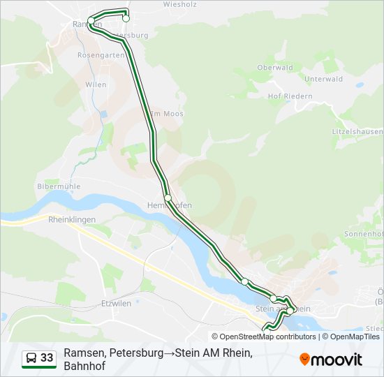 33 Bus Line Map