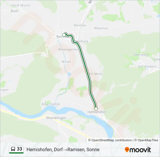 33 Bus Line Map