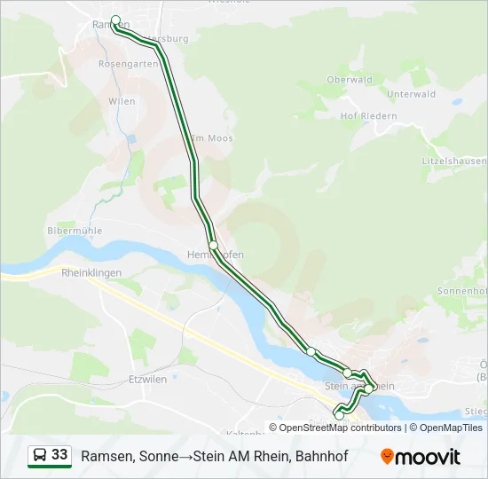 33 Bus Line Map