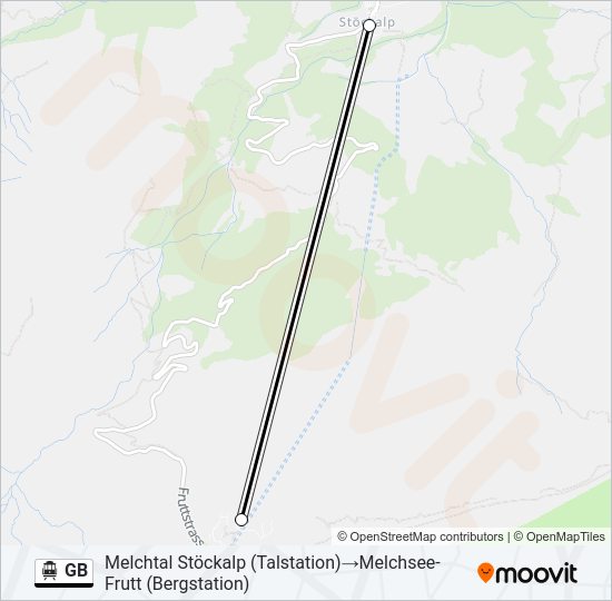 GB Cable Car Line Map