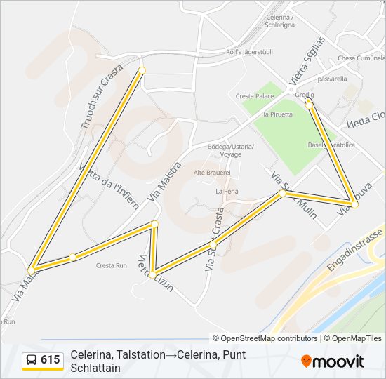 615 Bus Line Map