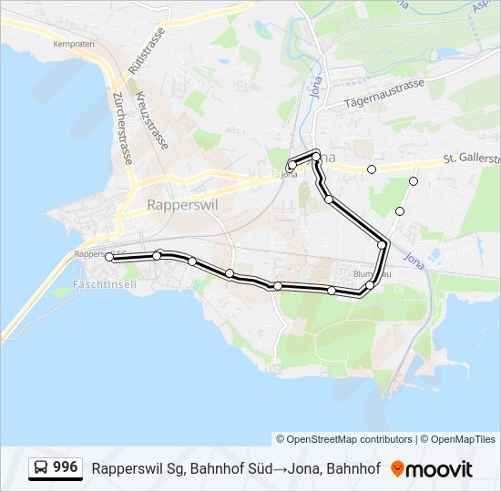 996 Bus Line Map
