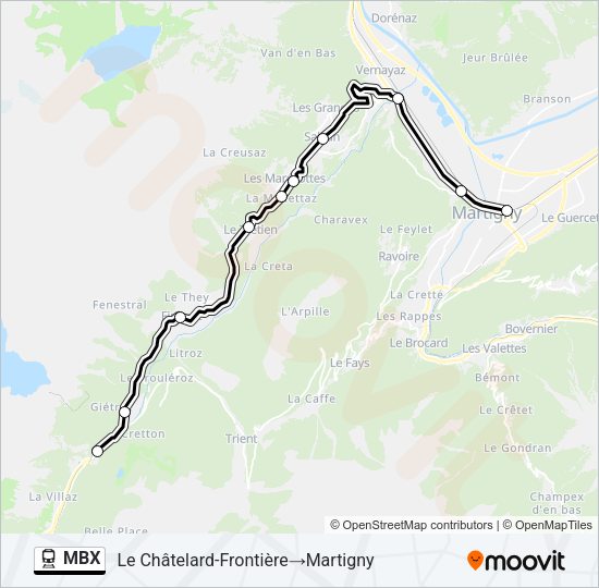 MBX Train Line Map