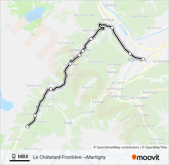 MBX Train Line Map