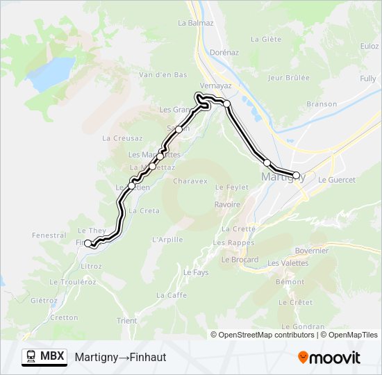 MBX Train Line Map
