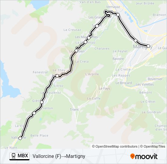 MBX Train Line Map